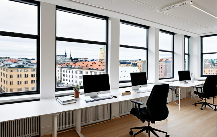 디지털 마케팅 스킬 세트 개발 - Modern Stockholm Office**

"A bright and airy modern office space in Stockholm, Sweden, featuring mi...