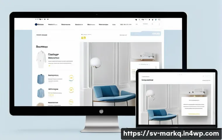 온라인 판매 촉진을 위한 기본 전략 - A modern Swedish e-commerce website interface displayed on a sleek desktop and mobile screen, showin...